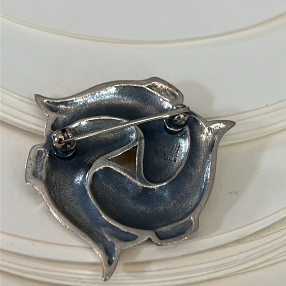 James Avery Sterling silver retired 3 fishes pin brooch - Picture 3 of 7